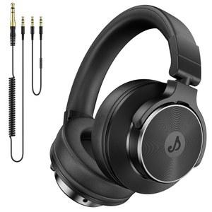 유선 오버 이어 헤드폰, 스튜디오 모니터 및 믹싱 DJ 헤드폰, 50mm 네오디뮴 드라이버 및 기타 AMP 팟캐스트 피아노 키보드용 1 /4 ~ 3.5mm 잭(블랙)
