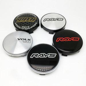 휠스페이스 Volk Rays 레이싱 휠 센터 캡 자동차 스타일링 림 허브 커버 엠블럼 액세서리 60mm 4PCs