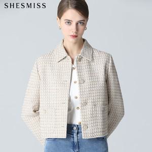 (SHESMISS)] 기품있는 카라넥 트위드 재킷 (택가격  368000원)
