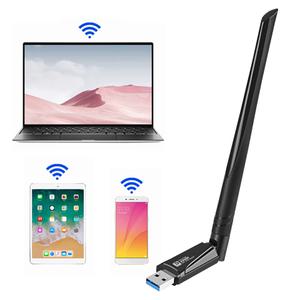 와이파이 원격 제어 6 동글 드라이버 프리 듀얼 밴드 2.4G 5GHz USB 리시버 5dbi 안테나 네트워크 카드 윈