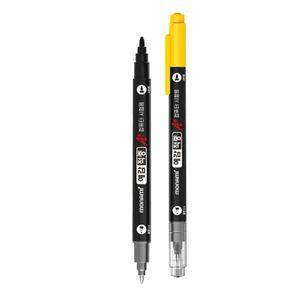 모나미 트윈컴퓨터용펜 예감적중A+ 컴퓨터용사인펜+볼펜 / 흑 0.5mm 12자루/1타 (nx)