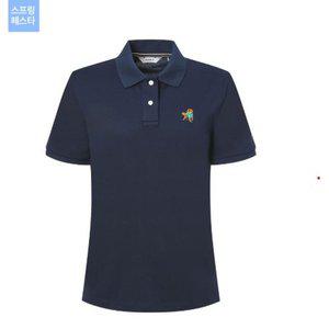 [헤지스레이디스](강남점)25SS][해피퍼피 도네이션] Golden Retriever 자수 반팔 피케 티셔츠 (HSTS-5B4...