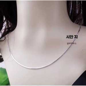 925 실버 순은 힙합 실 50cm 뱀줄 커플 남자써지컬목걸이 레이어드