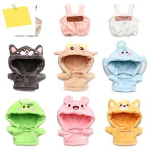 인형 옷 미니 후드 멜빵 바지, 만화 봉제 신발, 아이돌 드레싱 변경, 20cm