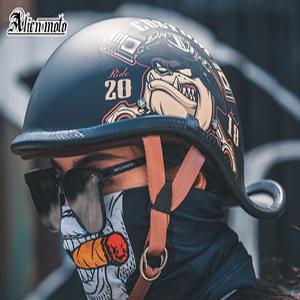 스냅백헬멧 레트로 하프 패션 고글모 오토바이 클래식 스냅백 반모 핼멧 바이크 경량 여름