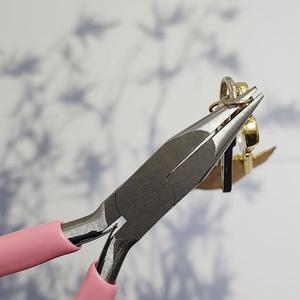 DIY 비즈공예 오링반지 롱노우즈 플라이어 펜치 핑크 세트