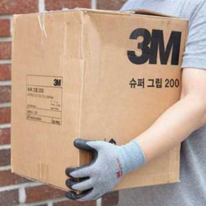 10개 묶음 슈퍼그립 200 작업 코팅 장갑 3M 소 중 대