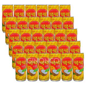롯데칠성 쌕쌕 오렌지 240ml x30 과일음료 코코넛 젤리 캔음료수 자판기캔