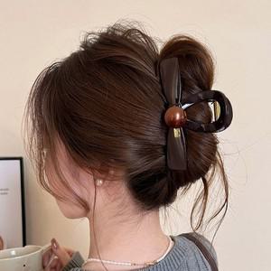 진주버튼 리본 아크릴 집게핀 ELH-105 대형집게핀 머리집게핀 반머리집게핀 빅리본핀