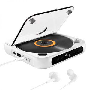 미니CD플레이어 KC918 CD 플레이어-휴대용 블루투스 스피커 LED 스크린 스테레오 플레이어 IR 리모컨 FM 라