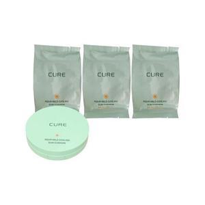 [셀러허브]김정문알로에 큐어 아쿠아 마일드 쿨링 선쿠션 25g + 25g(리필, SPF50+) 3개 1 (S16288629)