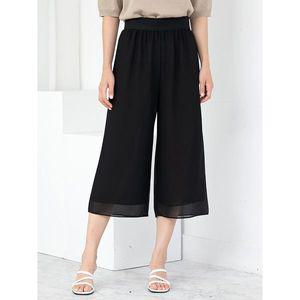 [하프클럽/]엄마옷 통밴드 와이드 쉬폰 팬츠 PN505304 마담 미시 중년여성 빅