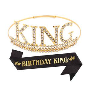 마켓리움 아빠 남친 홈 생일파티 왕관 어깨띠 블랙