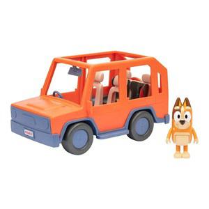 블루이 힐러 패밀리 로드 트립 4WD 차량, 관절형 칠리 피규어 포함, 4자리 숫자를 쉽게 넣을 수 있는 개방형 지붕, 모든 2.5인치 피규어에 이상적임 (별도 판매)