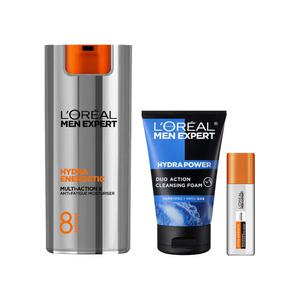 로레알파리 맨 엑스퍼트 멀티액션8 안티에이징 올인원 50ml +아쿠아 클렌징 폼 50ml+수분 or 안티에이징 세럼 22ml