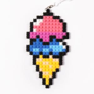 디폼블럭 8mm /더블아이스크림/만들기재료/아이스크림/고리세트/소프트콘/장난감/가방고리/