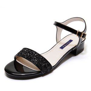 갤러리아 세라 여성 펌프스 통굽샌들 S21S406 검정3CM