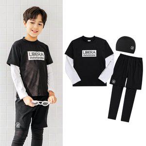 [리베라] 초등주니어 반팔레이어드 래쉬가드 5부반바지워터레깅스 생존수영복세트[LBSS2801J]