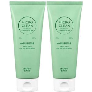 해피바스 마이크로미셀라 솝베리 클렌징폼150gx2개 약알칼리성폼클렌징 딥 지성피부용