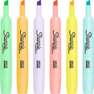 샤피 액센트 탱크 파스텔 형광펜 낱개 치즐팁 5mm 마킹펜 6가지 색상
