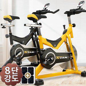 [타이탄]강력한 8단강도 KH7400 마그네틱 스핀바이크 스피닝자전거 헬스사이클 실내자전거