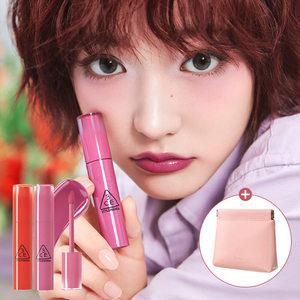 3CE LAZY POP LIP STAIN 레이지 팝 립 스테인 2개 [증정]클라우디 핑크 플립 파우치