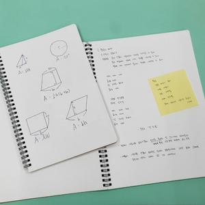 연습장 무선노트 수학 A4 크라프트 무지 스프링 종합장