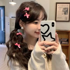 미니 리본 감성 풍부 헤어 집게 핀