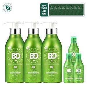 [TS트릴리온]TS비디샴푸 500g3개+TS비디샴푸 100g3개+TS저스트샴푸 6g8개