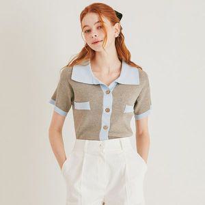 [SOUP]칼라 배색 골지 카디건 SZ3SKE2 _P342399310