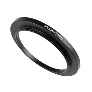 43MM ~ 52MM 스텝업 어댑터 링, 블랙, 스텝다운 링 필터 어댑터, 모든 브랜드의 DSLR 카메라 렌즈 UV ND CPL 어댑터용