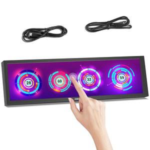 8.8인치 소형 터치스크린 모니터, PC 온도 디스플레이, 센서 패널 라즈베리 파이용 IPS USB 미니 스크린, AIDA64 CPU RAM 데이터 ARGB 컴퓨터 케이스용 모니터