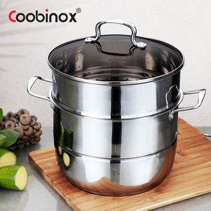 [쿠비녹스] 데일리 스텐레스 27cm 2단 찜곰솥냄비 (CO-15-07) 곰솥 들통 찜통