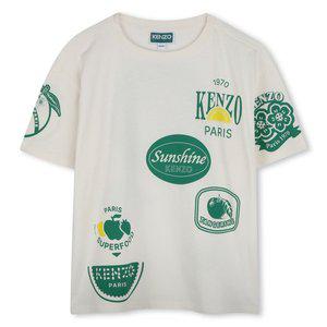 [겐조키즈](강남점)FRUITS STICKERS 과일프린트반팔 티셔츠(Z255AFT314_화이트)