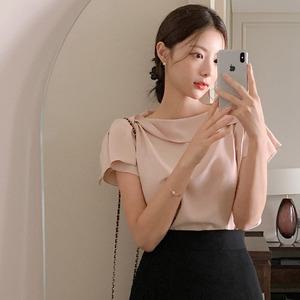 (여리핏/세미오프숄더) 레니에 러플 블라우스 여름 썸머 bs7700