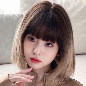 키라비 가발 여성 통가발 옴브레 투톤 단발머리 31cm DTF0153