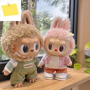 LABUBU 비닐 봉제 인형 모코코 캐주얼 재킷 바지 세트, 후드 액세서리, 귀여운 장식, 작은 옷, 38cm