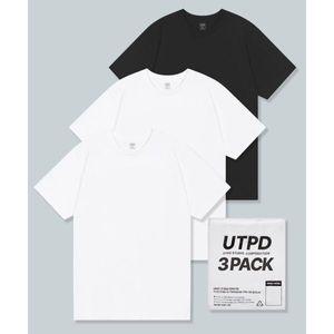 UNTAPPED STUDIO 3PACK퓨어코튼 24수 롱기장 레이어드 무지 반팔 티셔츠