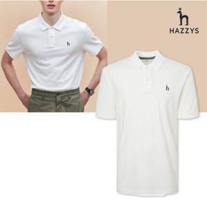 HZTS5B403WT 화이트 헤지스 반팔티 카라 폴로 티셔츠 피케이 티 반팔  출근룩