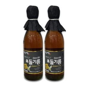 밥상마루 들기름 350ml x 2병 국내가공