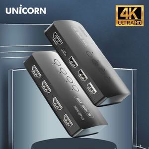 4K 4포트 HDMI KVM스위치 모니터 키보드마우스 USB공유 HDMI케이블포함 KVM-400HV