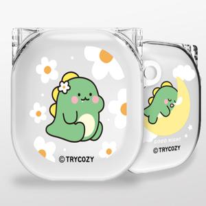 [기타]삼성 갤럭시 키링 열쇠 고리 리틀티노의 하루 버즈라이브 버즈2프로 투명 하드케이스