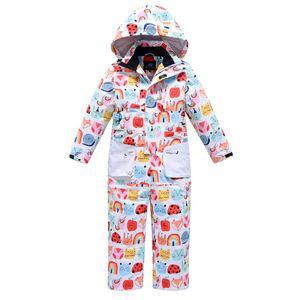 남자 여자 스키복 남성 여성 보드복 세트 소년과 소녀 Snowsuit 동물 원피스 스키 복 자켓 방수 겨울 따뜻