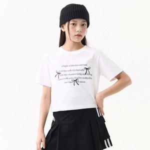 크롭 그래픽 반팔 티셔츠 TGRP25301 [모다아울렛 남양주점]