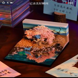 3D SSS 메모 책상 달력 하트 실루엣 스티커 3차원 HER 캘린더