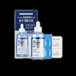 웰라쥬 리얼 히알루로닉 블루 100 앰플 100ml 기획 (+원데이키트2개구성)