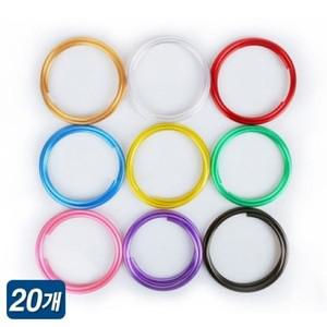 FOB 칼라 공예철사 보빙 1.5M 4.5mm 1갑 20개 공예 칼라 공예철사 보빙 철사 와이어