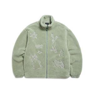 마크곤잘레스 MARK GONZALES MG EMBROIDERY COLLAGE SHERPA ZIP-UP 자켓 - LIGHT KHAKI Z234UJK070665 3101