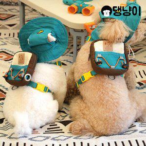[댕냥이] 강아지 피너츠 어드벤쳐 투웨이 백팩 하네스 세트(+모자포함)