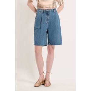 [BCBG](센텀시티점)백밴딩 턱 하프 데님 팬츠 B5M4P399